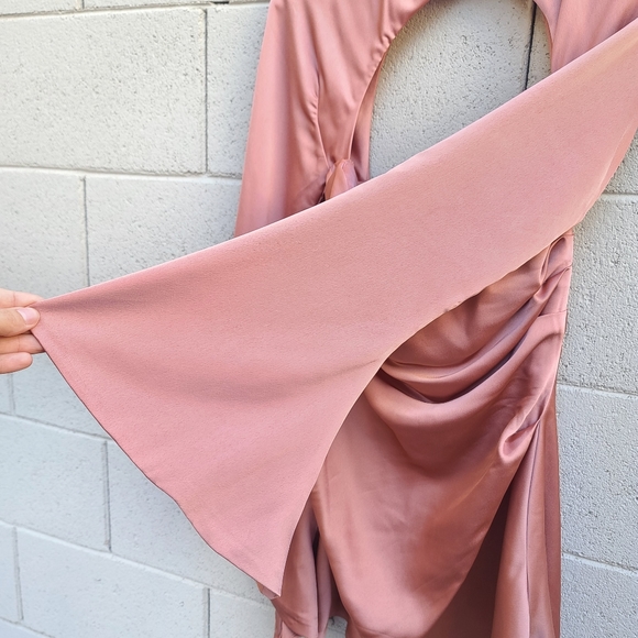 House of CB | Toira Satin Corset Minidress in Rose Size Large - Picture 10 of 16